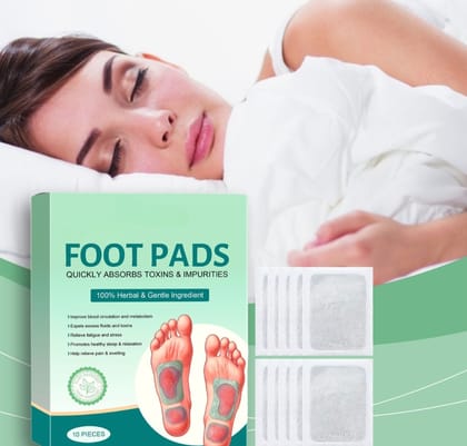 MAHADEV Enterprise Herbal Foot Detox Pads for Night Use | Bamboo Vinegar, Wormwood & Ginger Foot Patches | Relaxation & Wellness Foot Pads | 10 Pieces Each | Pack of 2