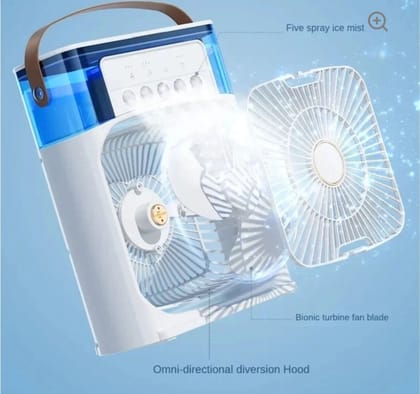 Portable Personal Air Cooler with 5-Spray Misting Fan